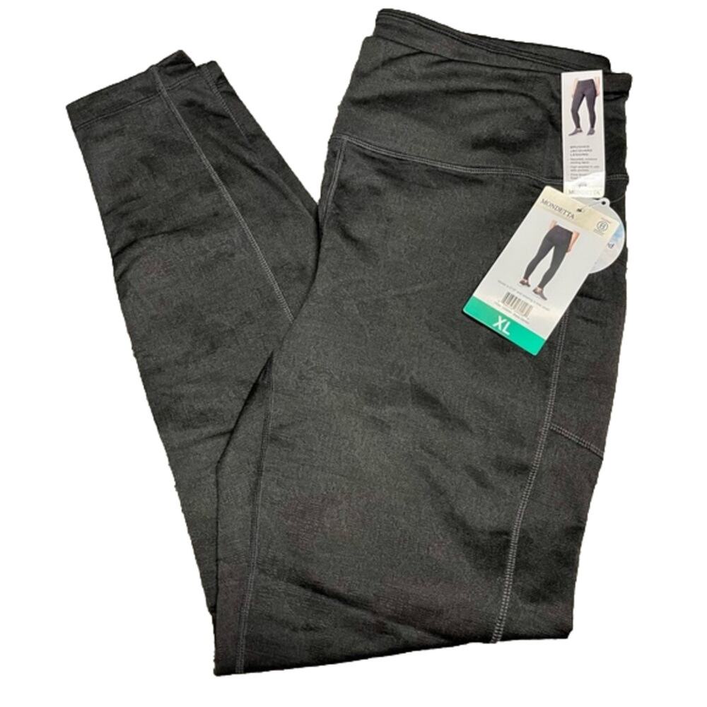 Mondetta Women's Athletics Legging Brushed Jacquard Black Size XL NWT
